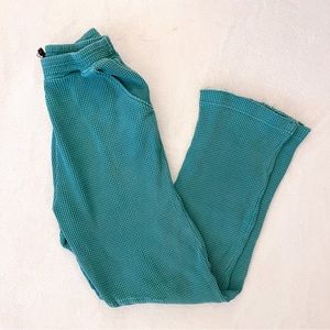 Out From Under Teal Waffle Knit Lounge Pants